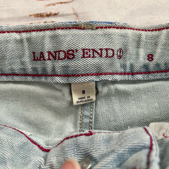 Land’s End girls jean shorts with embroidered accent size 8 - Picture 5 of 5